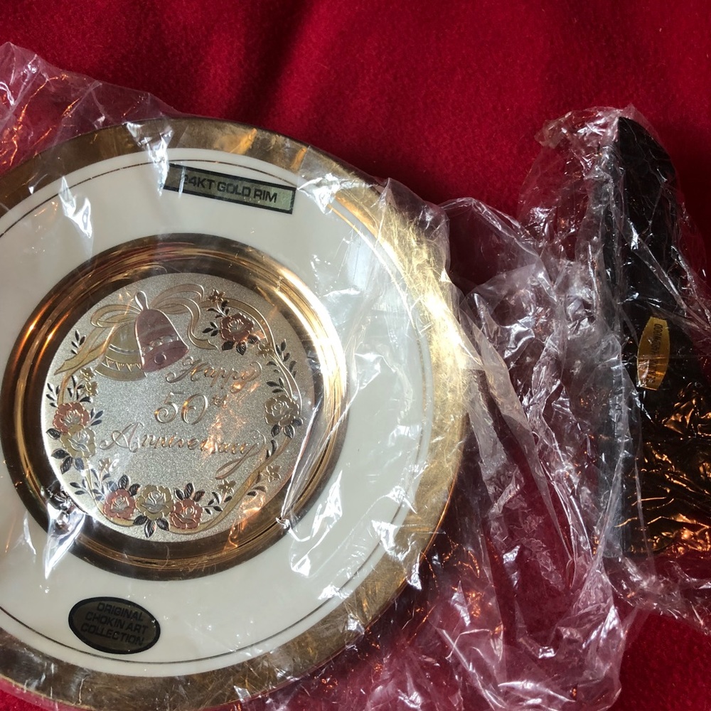 Chokin art collectible plate